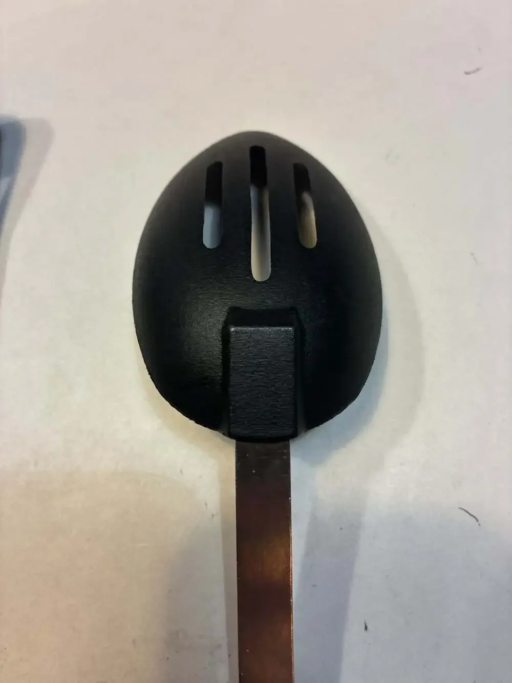Lot of 2 Oneida Stainless Steel Slotted Serving Spoon and spatula with Black Nyl